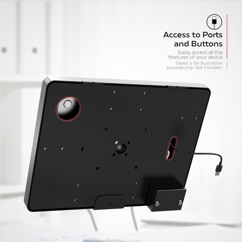 CTA Digital CTA iPad Wall Mount with Barcode Scanner – Anti-Theft Tablet Enclosure with Honeywell Barcode Scanner for iPad 10.9" 10th Gen, 11 (A16), Pro 11", Air 11, Galaxy S Tabs, Surface Go Tabs & More - Image 5